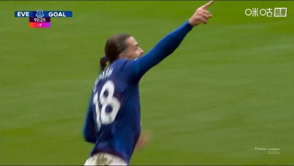 补时致胜球  ！格拉利什第93分钟破门，埃弗顿2-1反超水晶宫